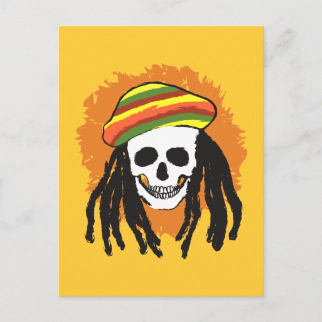 Postal Calavera de Dreadlock (Anverso)