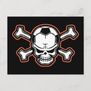 Postal Calavera de fútbol