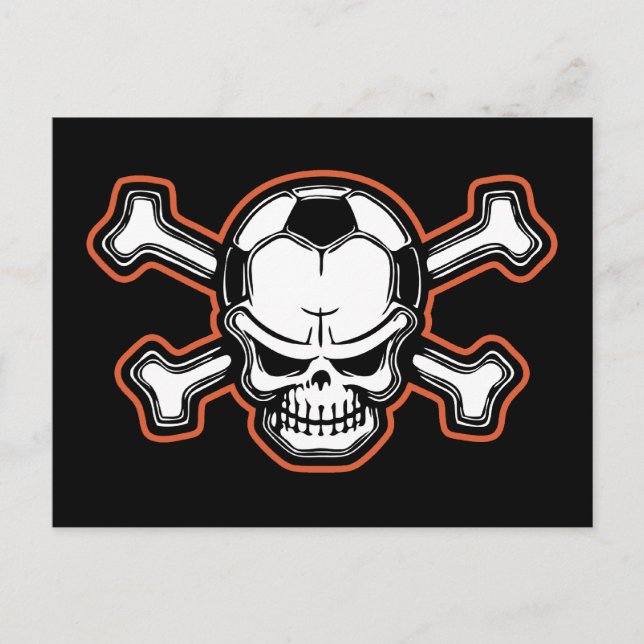 Postal Calavera de fútbol (Anverso)