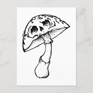 Postal calavera de hongo