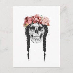 Postal Calavera de primavera