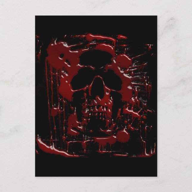 Postal Calavera de sangre (Anverso)