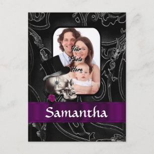 Postal Calavera de tatuaje gótico