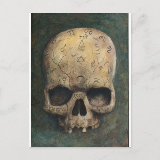 Postal Calavera de una bruja (Anverso)