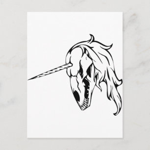 Postal Calavera de Unicorn