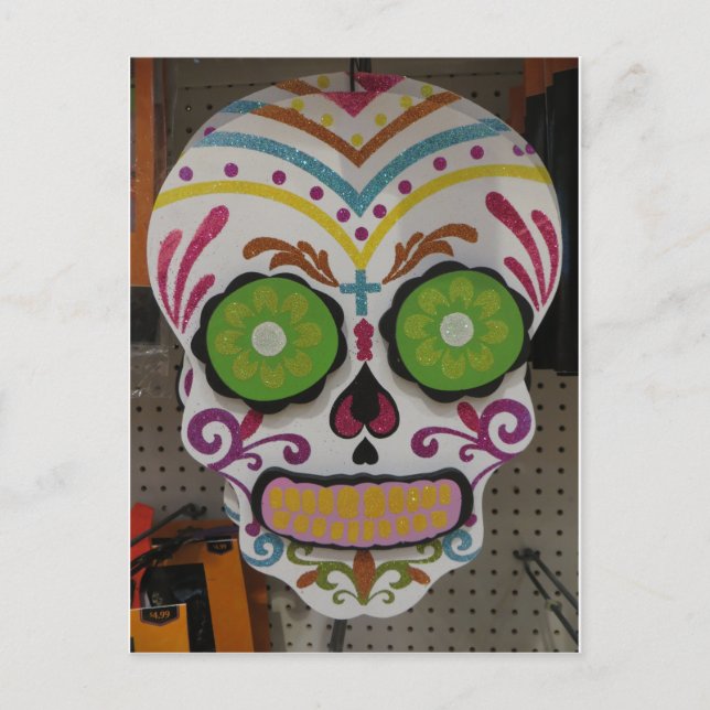 Postal Calavera decorada (Anverso)