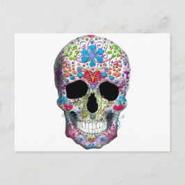 Postal Calavera decorada