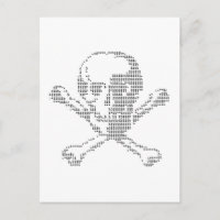 Calavera en efectivo del arte de Jolly Roger ascii