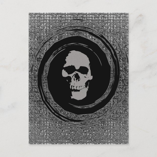 Postal Calavera en vacío (Anverso)