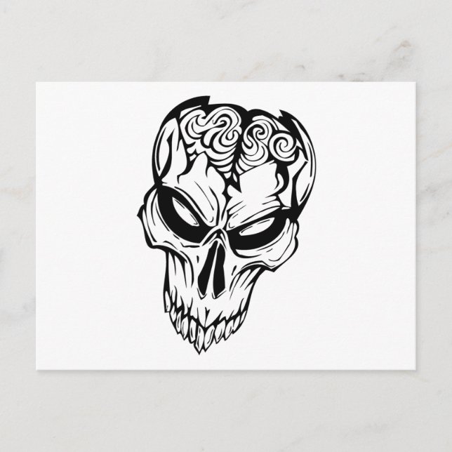Postal Calavera humana (Anverso)