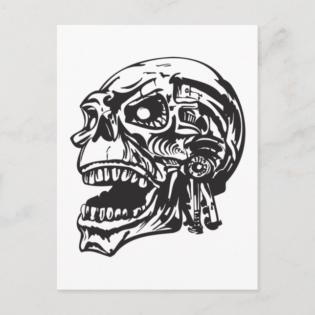 Postal Calavera humana 134 (Anverso)