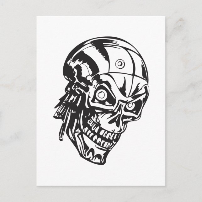 Postal Calavera humana 146 (Anverso)
