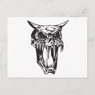 Postal Calavera humana 155