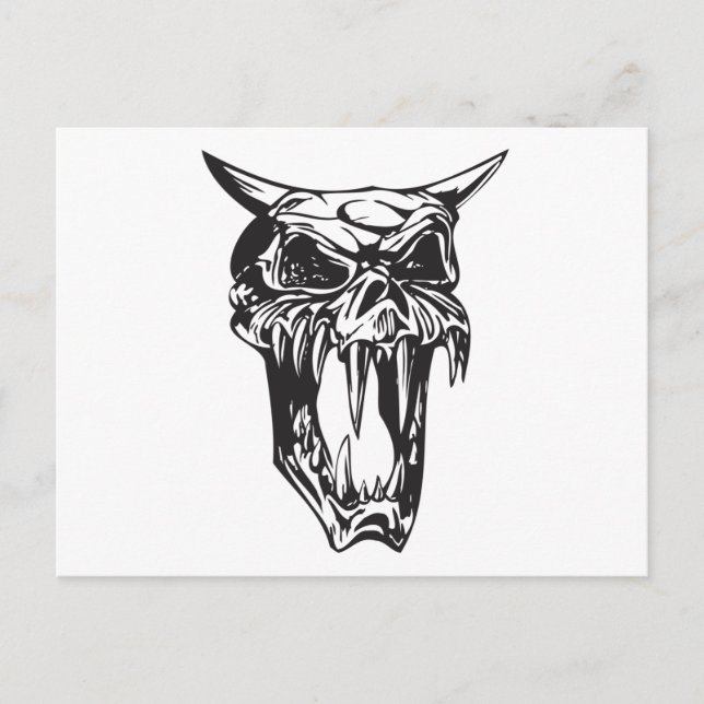 Postal Calavera humana 155 (Anverso)
