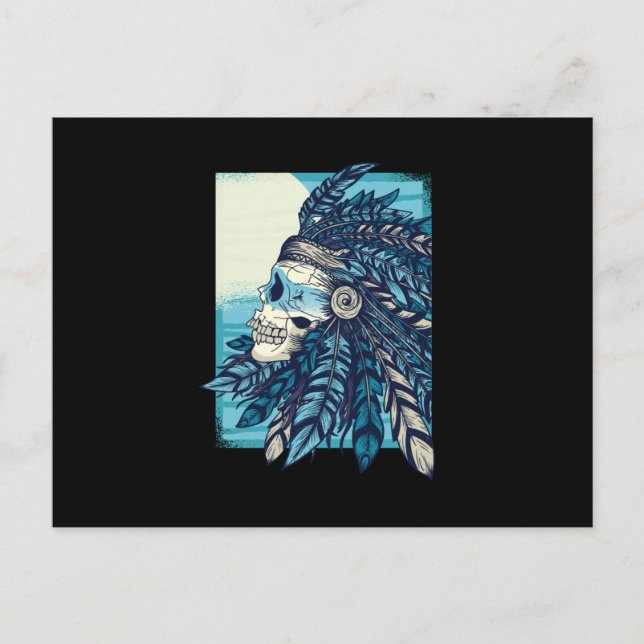 Postal Calavera nativa (Anverso)