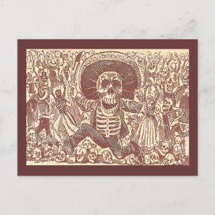 Postal Calavera Oaxaca
