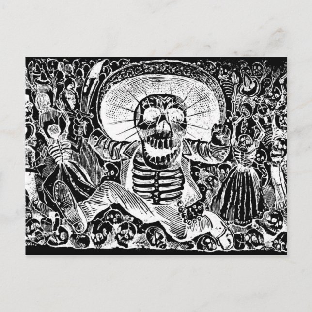 Postal Calavera Oaxaquena (Anverso)