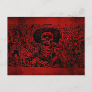 Postal Calavera Oaxaqueña por José Guadalupe Posada