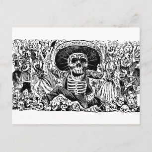 Postal Calavera Oaxaqueña por José Guadalupe Posada