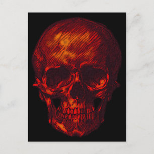 Postal Calavera roja