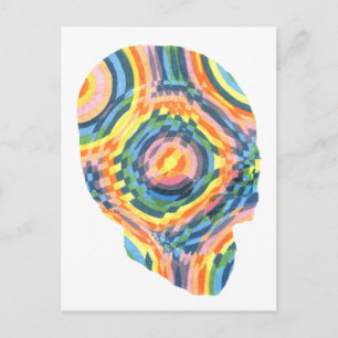 Postal Calavera sicodélica II