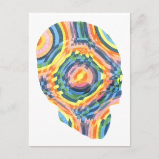 Postal Calavera sicodélica II