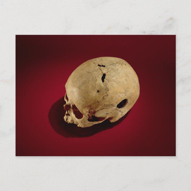 Postal Calavera temblada (Anverso)