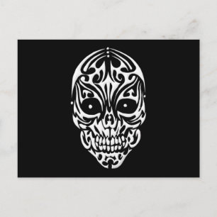 Postal Calavera tribal