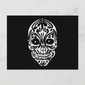 Postal Calavera tribal