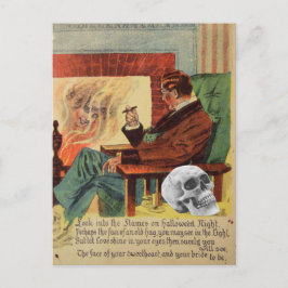 Postal Calavera Trofeo Espíritu Fantasma Chimenea