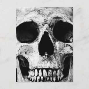 Postal Calavera vieja meteorológica - Blanco y negro