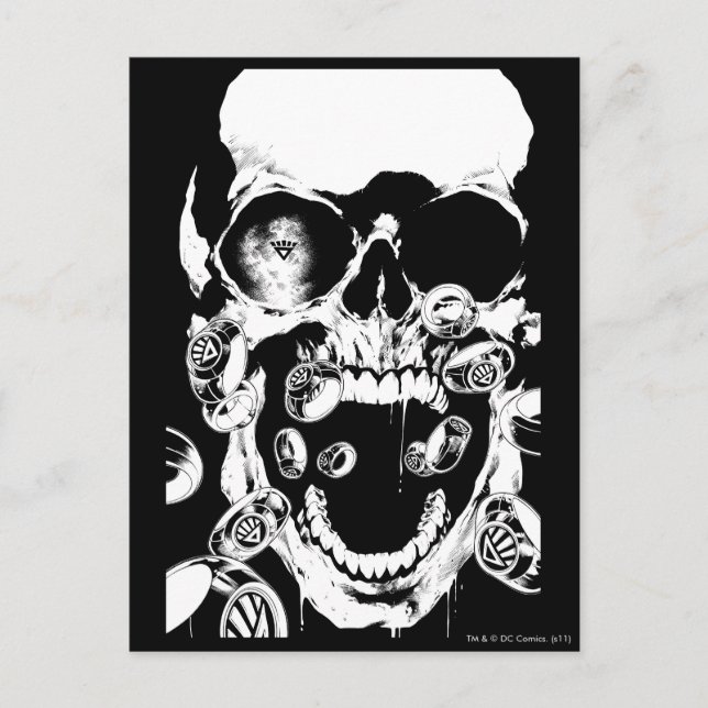 Postal Calavera y anillos (Anverso)