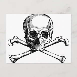Postal Calavera y huesos