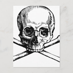 Postal Calavera y huesos