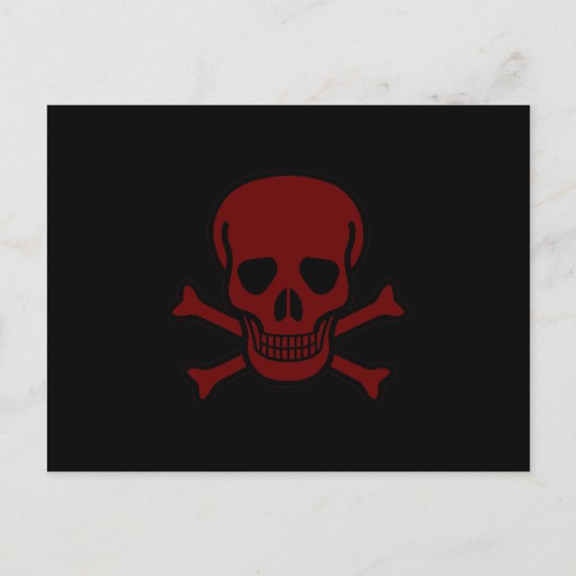 Postal Calavera y huesos (Anverso)