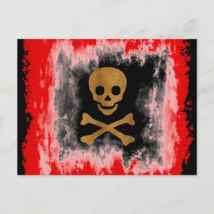 Postal Calavera y huesos