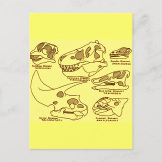 Postal Calaveras de dinosaurio