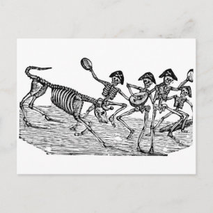 Postal Calaveras en la corrida de los toros c. Años 1800