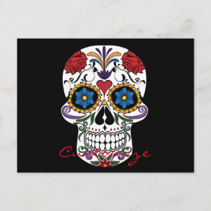 Postal Calaveras humanas decoradas Art Thunder_Cove