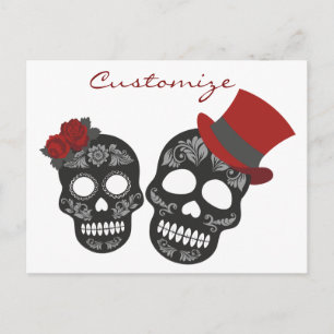 Postal Calaveras negras Duo Thunder_Cove