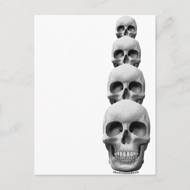 Postal Calaveras verticales (Anverso)