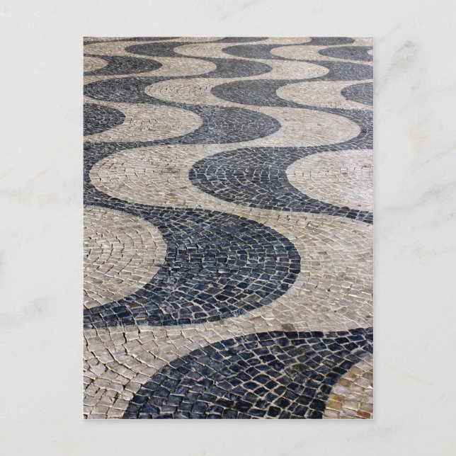 Postal Calçada portuguesa, Lisboa, Portugal (Anverso)