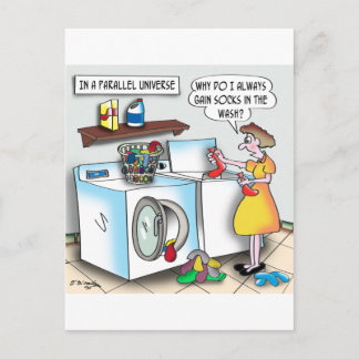 Postal Calcetines en un universo paralelo