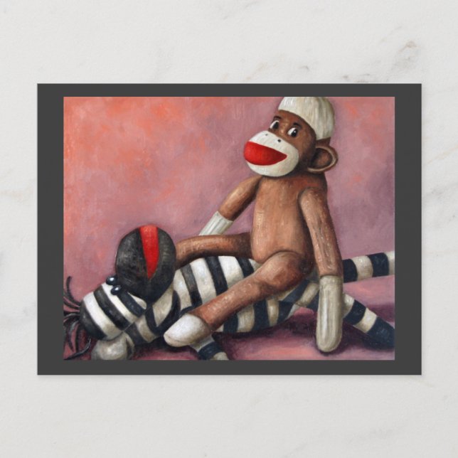 Postal Calcetines sucios 3 que juegan sucio (Anverso)