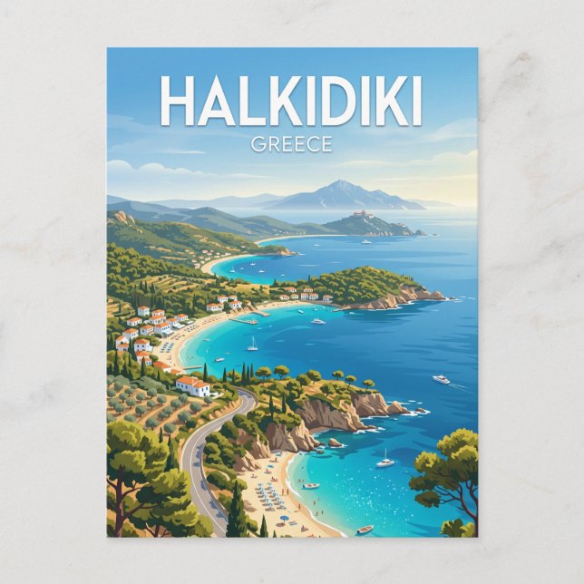 Postal Calcídica Grecia (Anverso)