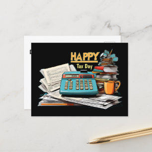 Postal Calculadora de feliz día de impuestos con formular