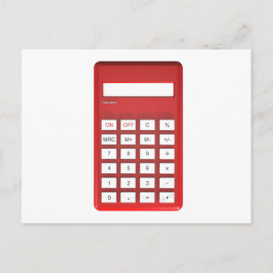Postal Calculadora roja