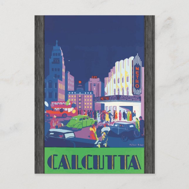 Postal Calcuta, Vintage (Anverso)