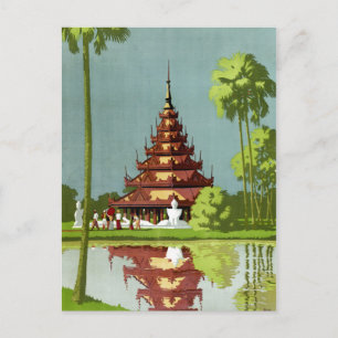 Postal Calcutta Vintage Poster de Viajes Restaurado