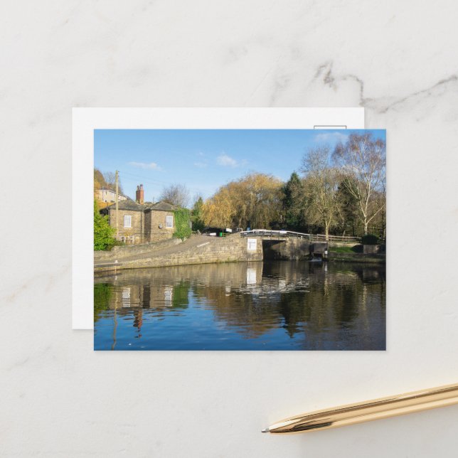Postal Calder and Hebble Navigation: Salterhebble Locks (Anverso/Reverso In Situ)